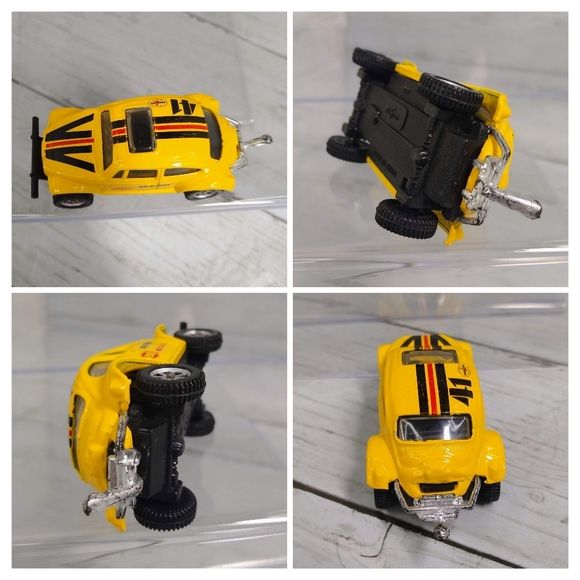 Maisto Diecast Metal Plastic Yellow Black 3"l VW Baja Bug Rally Toy Car - Picture 4 of 9